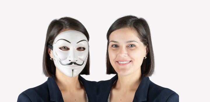 Visage masquée